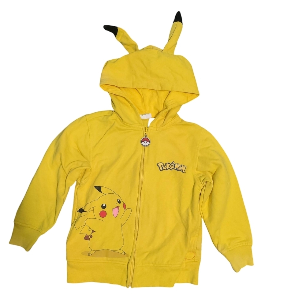 PIKACHU POKÉMON zip up graphic kids hoody XS